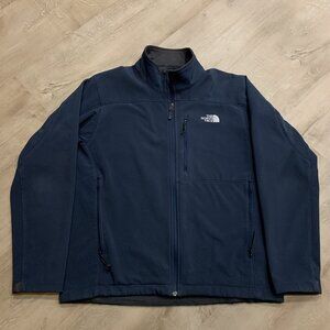The North Face Apex Bionic Jacket Men's Large L Navy Blue Fleece Lined WindWall
